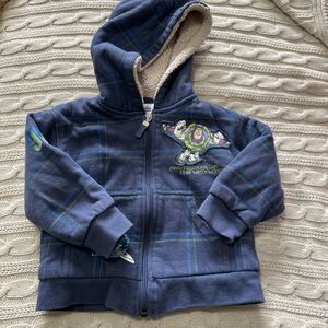 Disney Toy Story 3T Vintage Hoodie Zip Up Buzz Lightyear Pixar  Blue 2009 Baby
